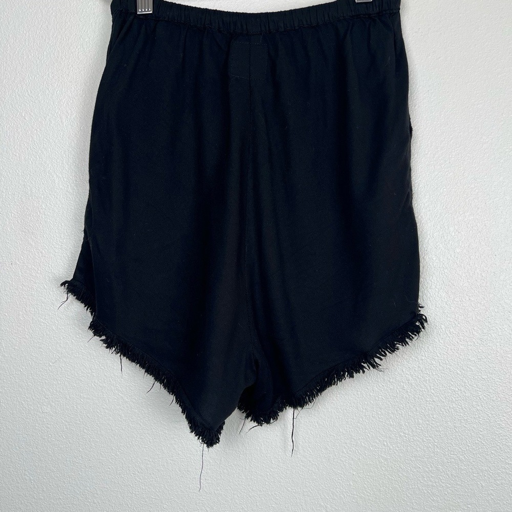 Rue Stiic Anthropologie Shorts Womens XS Black Bohemian Boho Tassel Tie Beachy - Picture 7 of 10